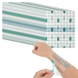 PEOVLVN 50 Pcs Waterproof Dressings for Wounds, Second Skin Tattoo Aftercare Waterproof Bandage Transparent Stretch Film Dressing Tattoo Cover for Swimming Shower Skin Protection(10x12cm)