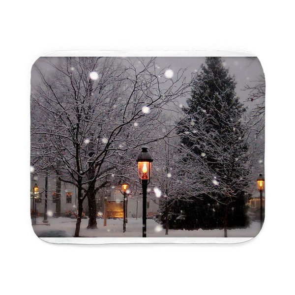 CafePress Street Lamp Holiday Scene Sherpa Fleece Throw Blan Sherpa