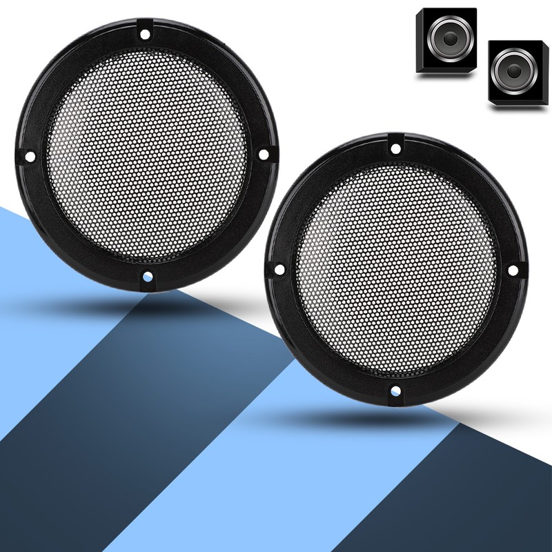 2 pcs 6.5 inch Audio Speaker Cover Decorative Circle Protective