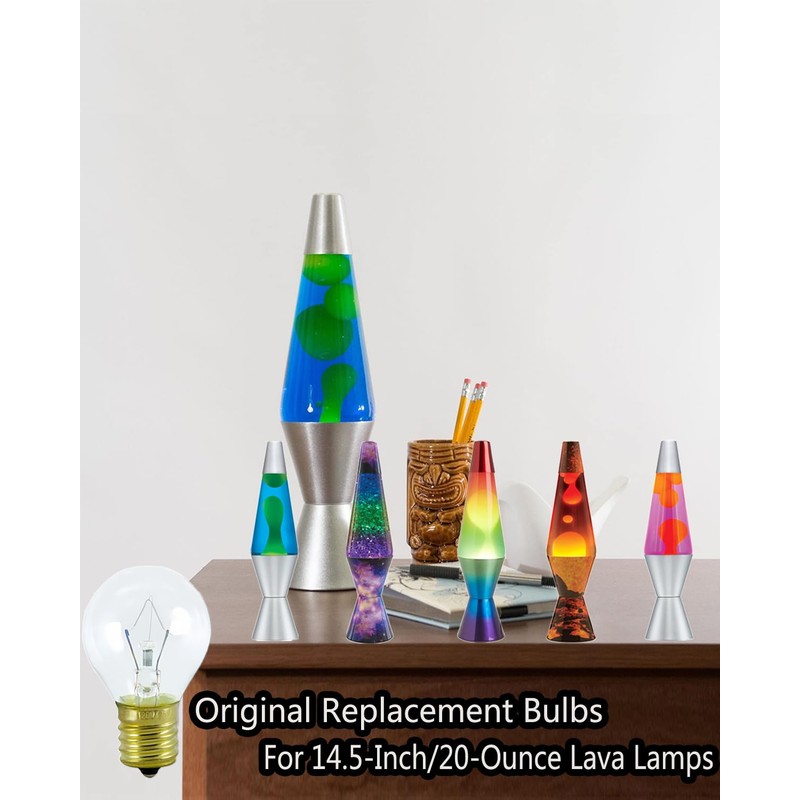 Lava Lamp Bulbs,25 Watt Original Replacement Bulbs for 14.5-Inch/20-Ounce Lava