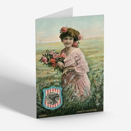 GREETING CARD - Vintage Illinois USA - Pride of the Prairie