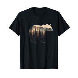 Nature Forest Mountains Trees Wildlife Men Women Animal Bear T-Shirt