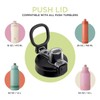 Manna Push Lid with Push-Open Locking Cover and Attached Easy-Carry