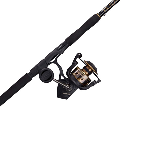 PENN Battle Spinning Reel and Fishing Rod Combo Black/Gold, 2000