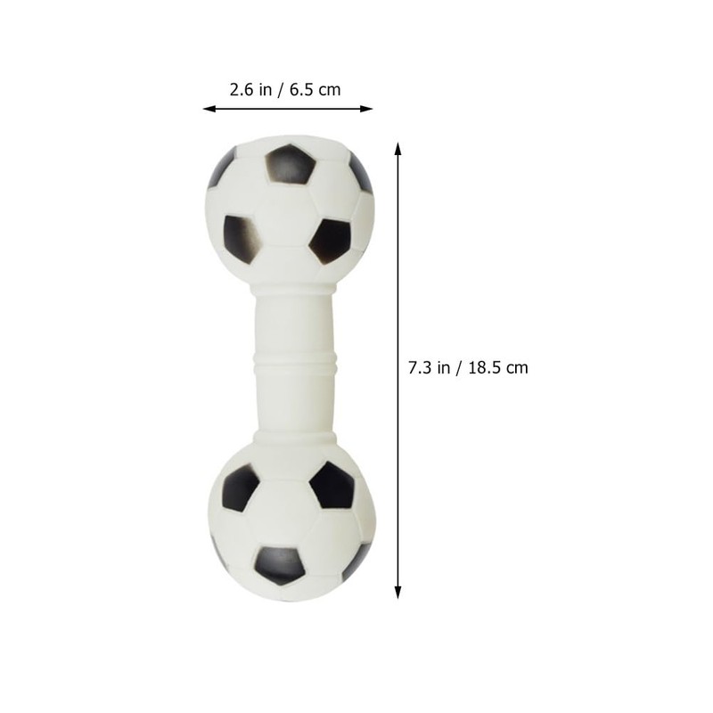 TEHAUX 4pcs Dumbbell Dog Toy, Cute Vinyl Barbell Shape Dog