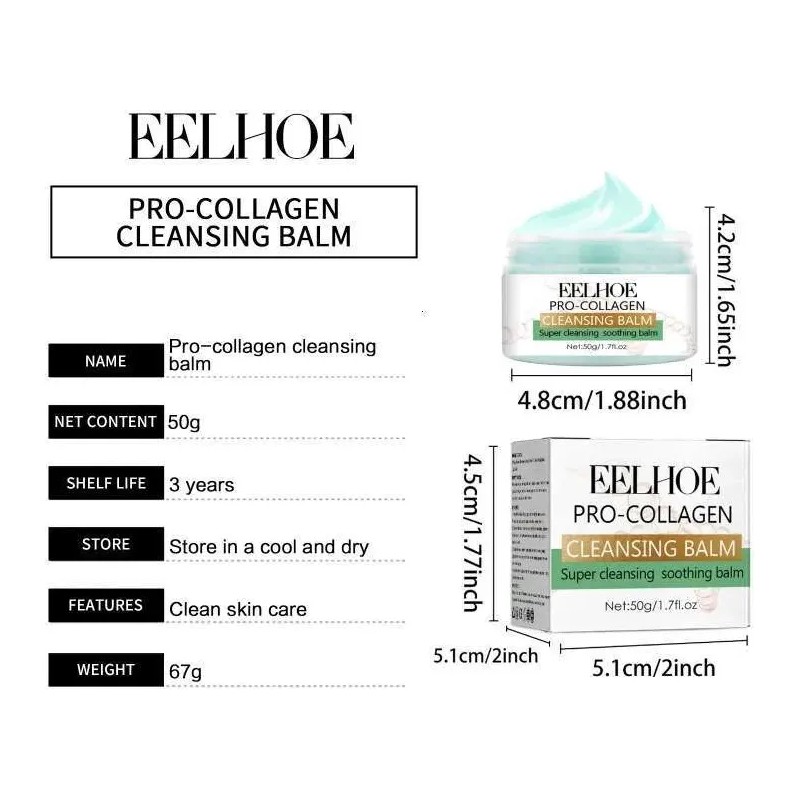 Ee Balsamo Limpiador Facial De Colageno Cara, Pro Colageno