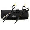 Kit De Tijeras Para Estilista/Barber/Peluquero 5.5" Aashta (NEGRO)