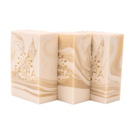 Pacha Coconut Lemon Bar Soap 3 Pack | Premium, Handcrafted, Hydrating | Natural Face Wash, Hand Cleanser, Body Wash | Soothing Essential Oils, 4 oz
