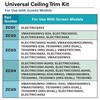 Elite Screens Universal Ceiling Trim Kit for Concealed Hidden In-ceiling
