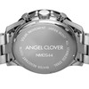 Angel Clover Mondo Solar Men's Casual Watch, Red x Silver