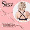 WILLWIN 2 Pcs Non-slip Removable Adjustable Cross Back Underwear Bra