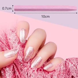 8 Pieces Stone Nail File Pumice Stick for Fingernails Pumice Rock Nail Cuticle Pusher Rock File for Home Salon Toenail Buffing Tool(Pink)