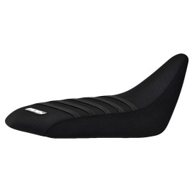 Yamaha Raptor 50 80 90 Gripper Seat cover 2002 - 2008 Black / Black Ribs  #295