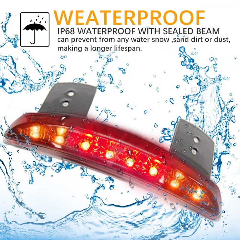 DREAMIZER Motorcycle LED Tail Light Fender Edge Brake Taillight with