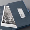 SIGEL CO402 Premium Notebook Squared A5, Hardcover, Blue Metallic, Made