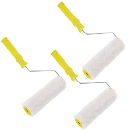 CYEAH 3 Pcs 9" Aeration Latex Floor Self Leveling Screed Spiked Roller, Screed Flooring Roller Brush Paint Roller for Self Leveling Concrete
