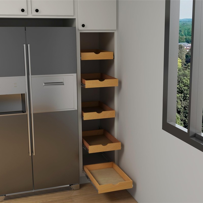 Elysian 14" Pull Out Kitchen Drawer for 18" Cabinets, Birch