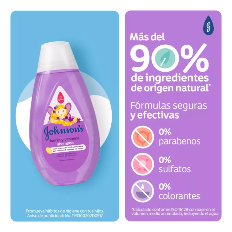 Johnson's Shampoo Johnson's Fuerza y Vitamina 200 ml