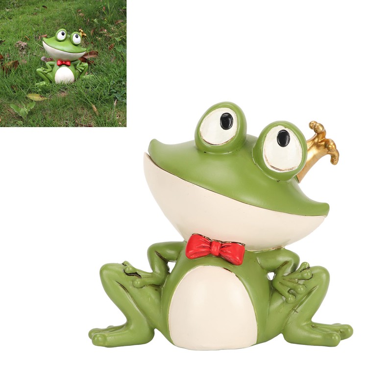 Frog Key Holder Statue Candy Dish Sculpture Living Room Tabletop