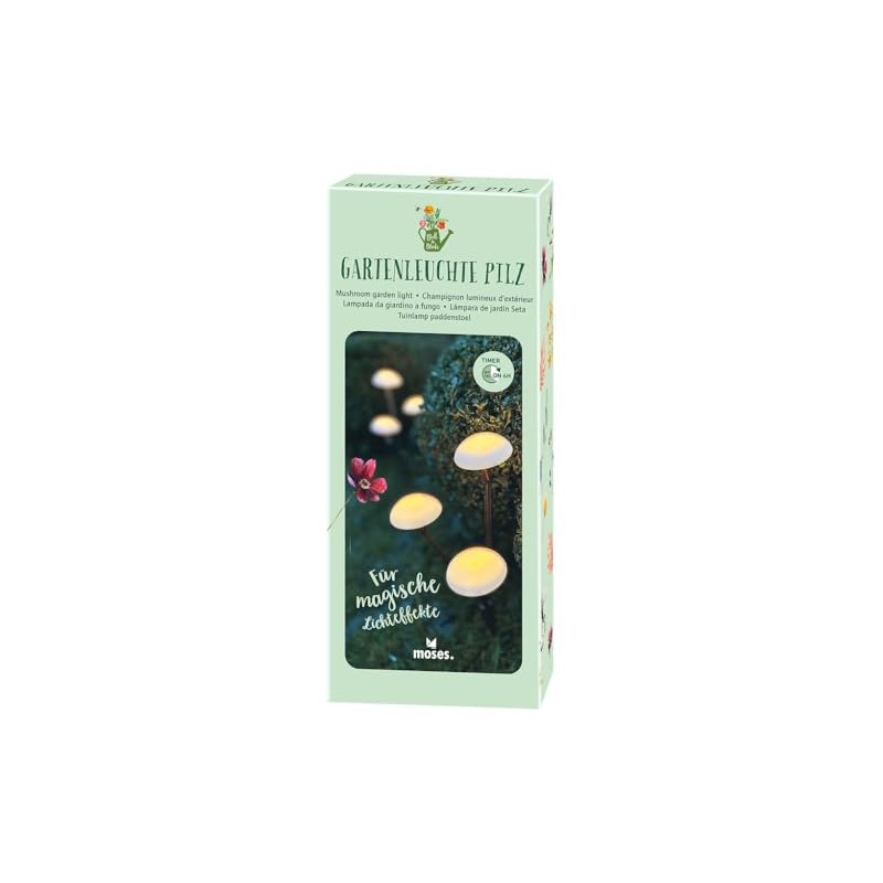 moses. Leaf & Blossom Garden Light Mushroom - LED Garden