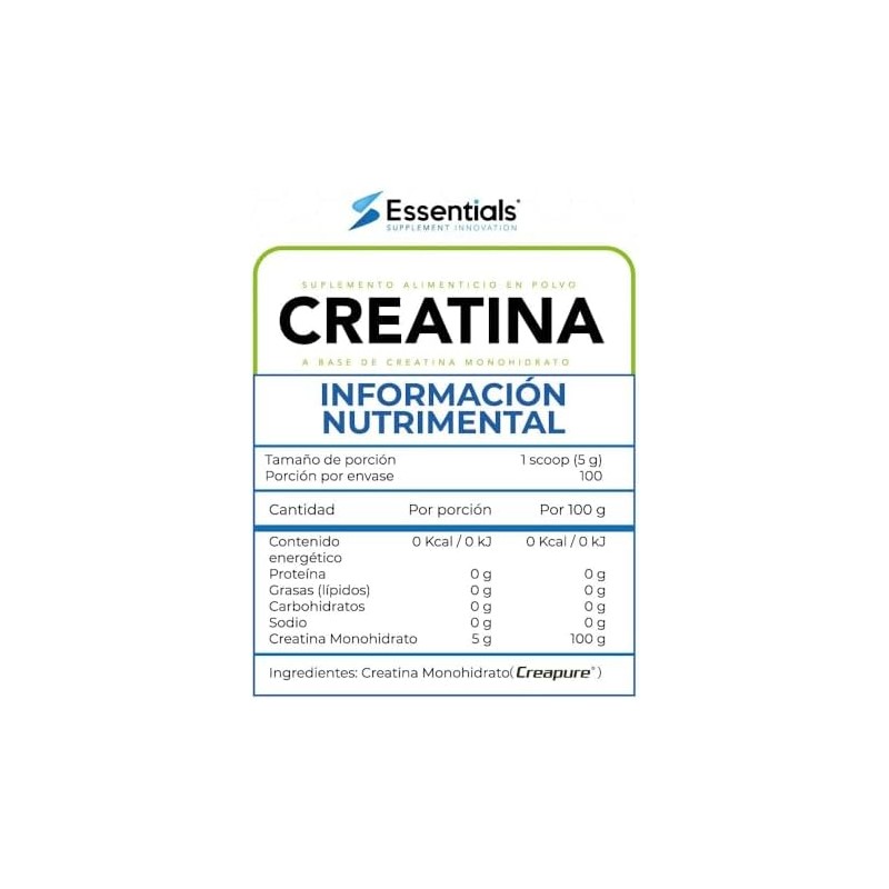 Essentials Innovation Creatina monohidratada Creapure (500)