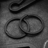 KCFEV Black Key Ring, 2 Pieces Titanium Side Pushing Key
