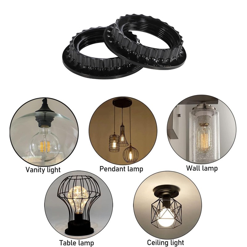 E26/E27 Light Socket Ring, Lamp Shade Holder Adapter Ring, Thread