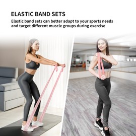 PROIRON Fitness Bands, Gymnastics Band Set, Latex Resistance Bands, Non-Slip Fitness Band with 2 Training Modes for Full Body Stretching and Local Shaping