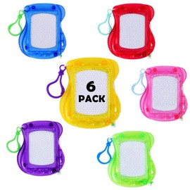 NICEIN Mini Magic Board Key Ring, Painting Board, Magnetic Board, Children, Erasable, Children's Birthday Party Favours for Boys and Girls, Children's Gift (6 Pieces)