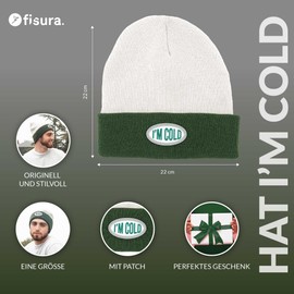 FISURA Unisex Gorro Invierno Hat, Cold, green and grey
