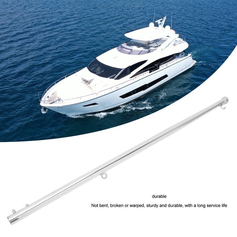 Flag Pole 610mm Stainless Steel Weather Resistant Rustproof Marine Flagpole