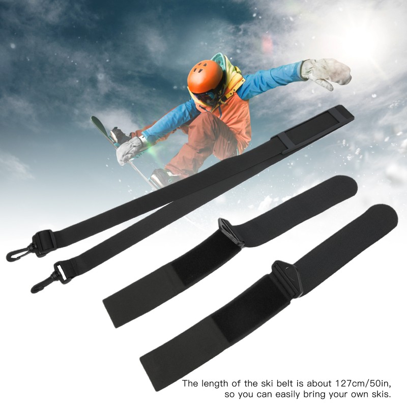 2Set Snowboard Shoulder Straps Handle Double Skis Fixing Strap Sleigh