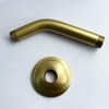 Brushed Gold Rain Shower Head Arm Wall Mount Extension for