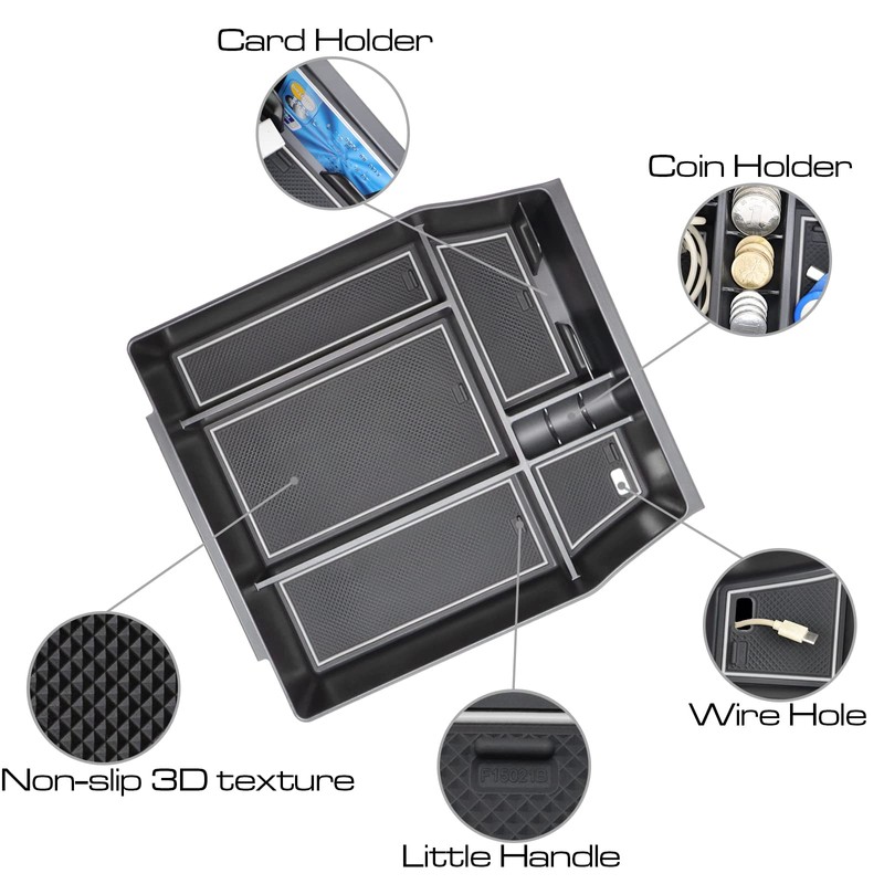 SENSHINE Center Console Organizer Tray for Ford F150 2021 2022