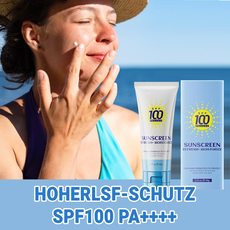 2 Stück Sonnencreme Lsf 100 Sonnenschutz Creme mit Uva/Uvb-Schutz die
