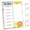 Decorably Meal Planner Pad with Shopping List Minimalist - 52