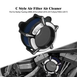 HDBUBALUS Transparent Air Filter Blue Intake For Harley Softail Breakout 2016-17 Dyna 2017