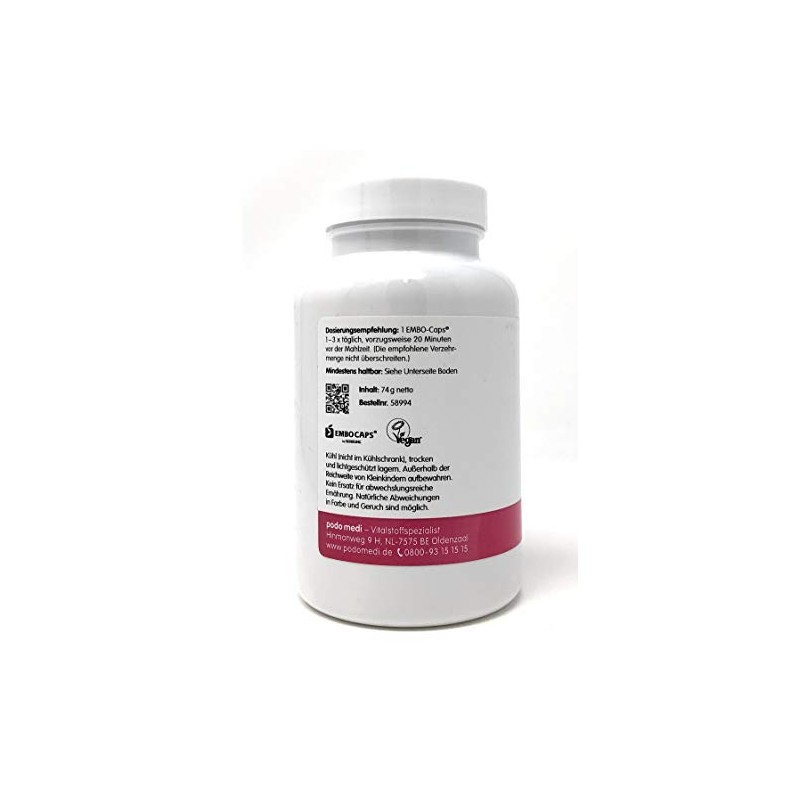 woscha Quercetin Plus 120 Embo Caps (51 g) (Vegan)