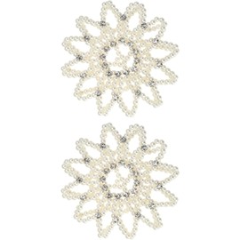2 Piezas Redecilla Para El Cabello Moño Redecillas Para El Cabello Redecillas Para Moños Redecilla De Pelo De Perla Perlas Para Hacer Manualidades Neto Accesorio Cubrir