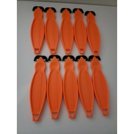Klever Kutter (10) NEW Klever Kutter Safety Box Cutter Knife (1 x 10pk) 5-3/4" ORANGE KCJ-1G