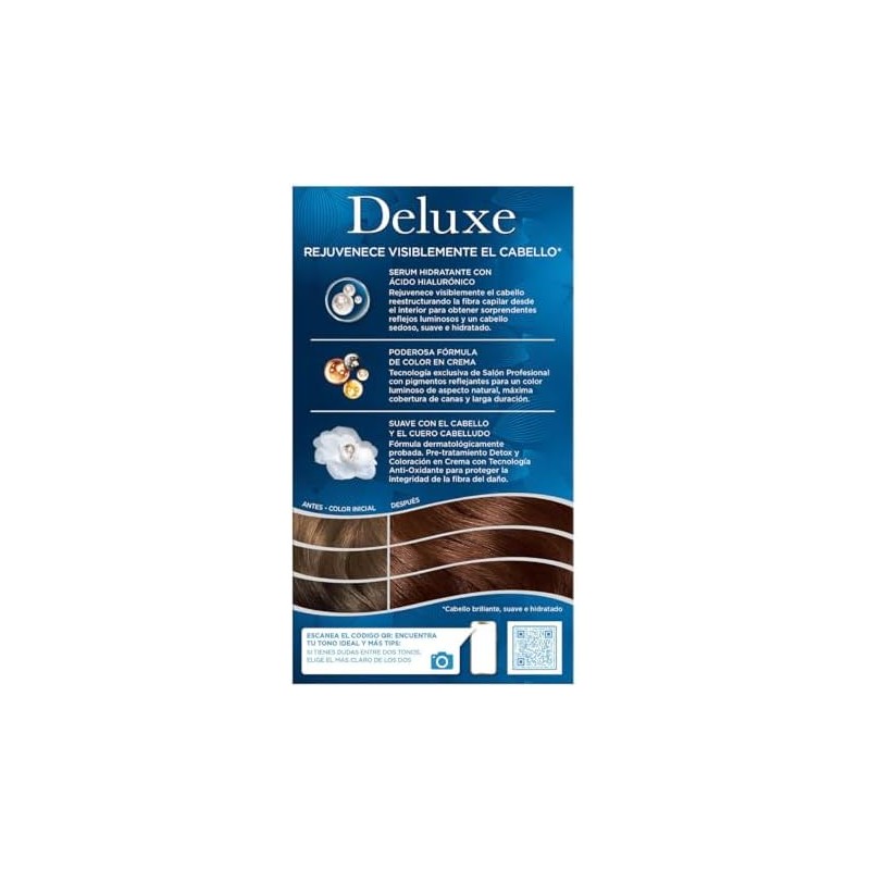 Wella Deluxe, Tinte Permanente 4.45 Castaño Cobrizo Caoba, 207 G