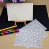 JBQUEEN 3pc Geometric Floral Pattern Background Stick&Shine Foil Transfer Sticker