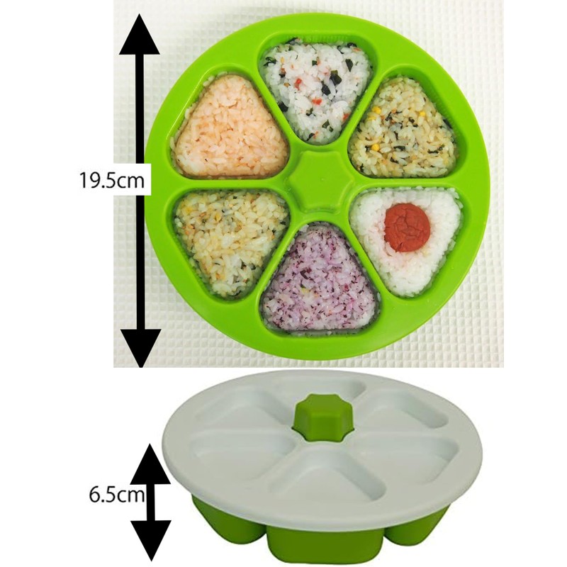 Fujipacks Hanbai Rice Ball Mold, Easy and Convenient, 6 Holes,