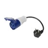 European 16A Mains Hook Up Adaptor Lead Plug Coupler Caravan