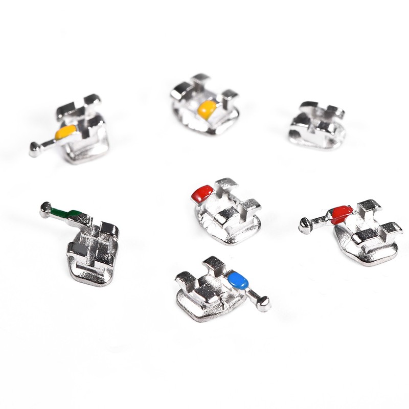 10 Packs Metal Dental Teeth Orthodontics Brackets Braces Mini Roth