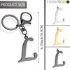 XGALBLA Cute Gold/Silver/Black Letter A-Z Keychain for Women Bag Charms
