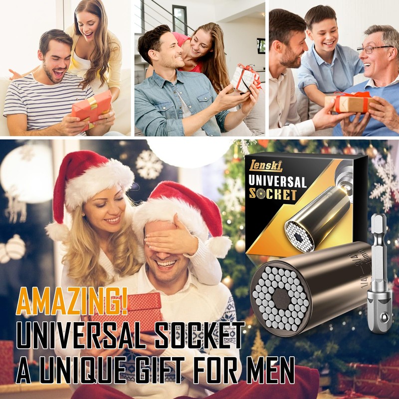 Lenski Stocking Stuffers for Men Adults, Super Universal Socket Christmas