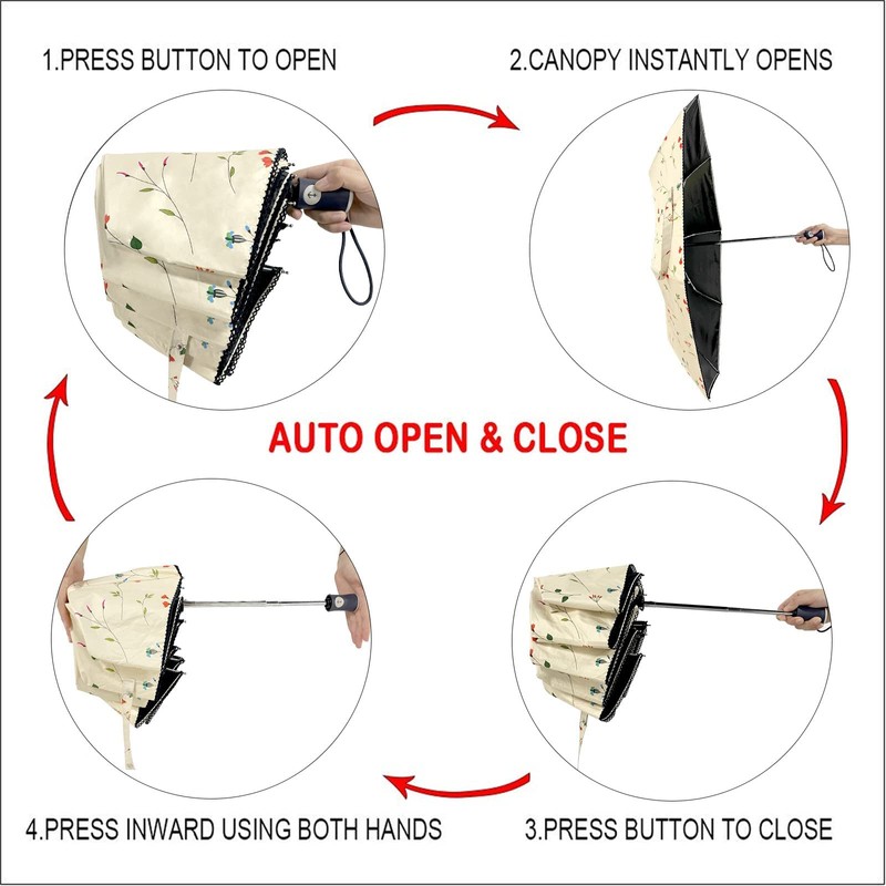 Cuby Travel Umbrella Compact Folding Auto Open and Close for