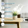 LED Grow Light, Dual-Head 5000K White Full Spectrum Clip-on Gooseneck