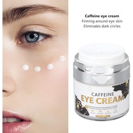 Crema Reafirmante de Ojos de Café, Crema de Ojos Nutritiva Y Tensora para Iluminar las Ojeras de las Mujeres, Reduce la Hinchazón, Ilumina las Ojeras Y Reafirma las Bolsas Debajo de los Ojos, 50ml